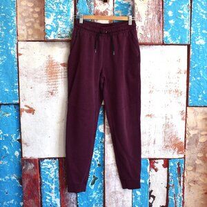 Men's Members Mark Pants Jogger Sweatpants Active Athletic SMALL Windsor Wine